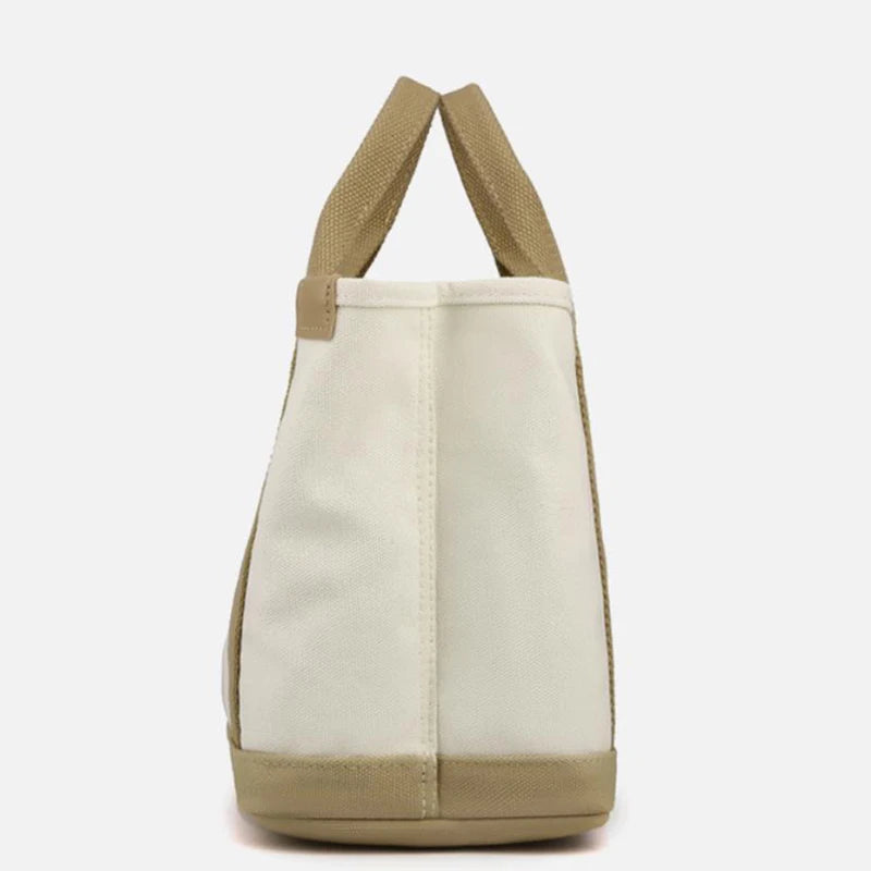 Canvas Tote Bag - Portable Large Capacity Lunch Bento Bucket Handbag