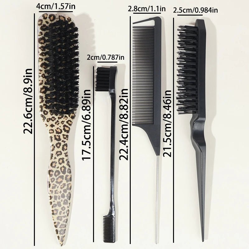 Bristle Slick Back Hair Brush - Sleek Ponytail Bun & Edge Control - lily supply