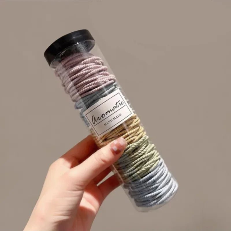 100pcs Solid Colour Elastic Rubber Band Hair Ties & Scrunchies - lily supply