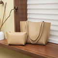 Women's Minimalist Solid Colour Travel Tote Bag - Large Capacity Fashion Shoulder - lily supply