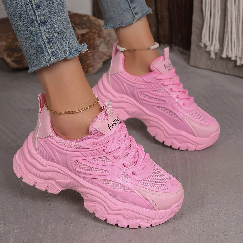 Women Sneakers 2024 New Fashion Chunky Sneakers Women Outdoor Tennis Platform Sports Shoes for Women Lightweight Designer Shoes - lily supply