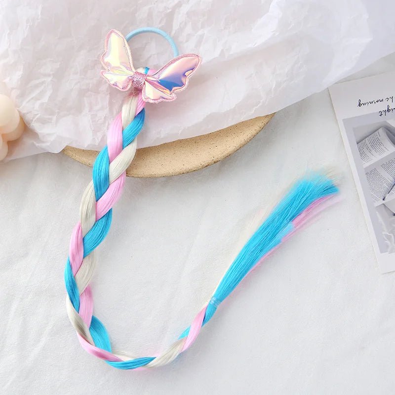 Girls Colourful Sequin Glitter Scrunchies - Elastic Pigtail Hair Rings - lily supply