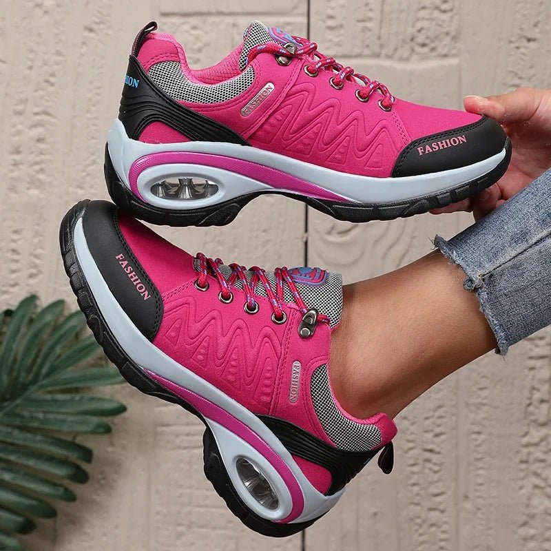 Women's Sports Shoes - Lightweight Comfortable Stylish High - quality Design 2025 Thick Sole Cushion Walking and Jogging Shoes - lily supply