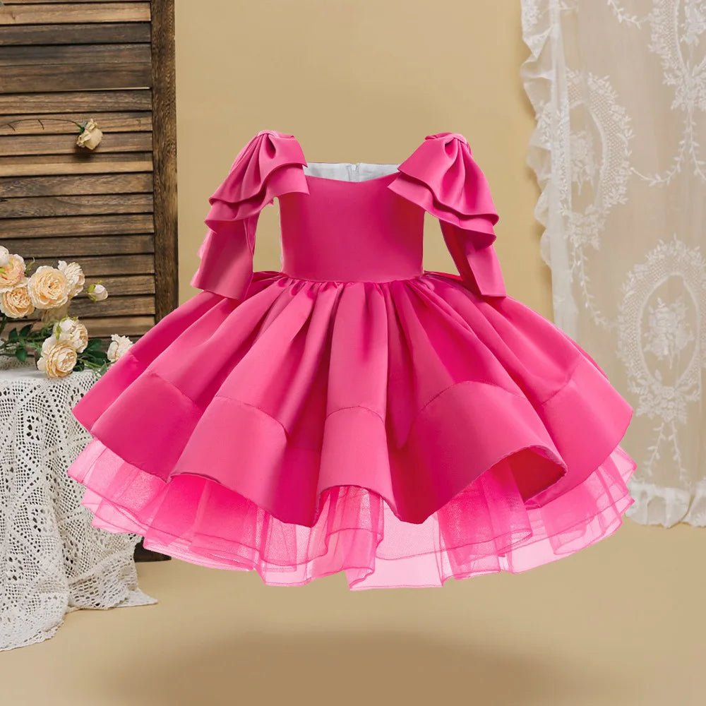 Girls Patchwork Princess Ball Gown Party Dress | Sleeveless Applique Dress Ages 4 - 7Y - lily supply