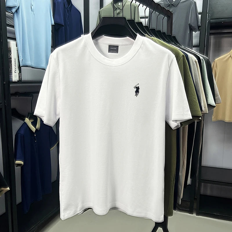 Men's 100% Cotton Breathable Round Neck T-Shirt