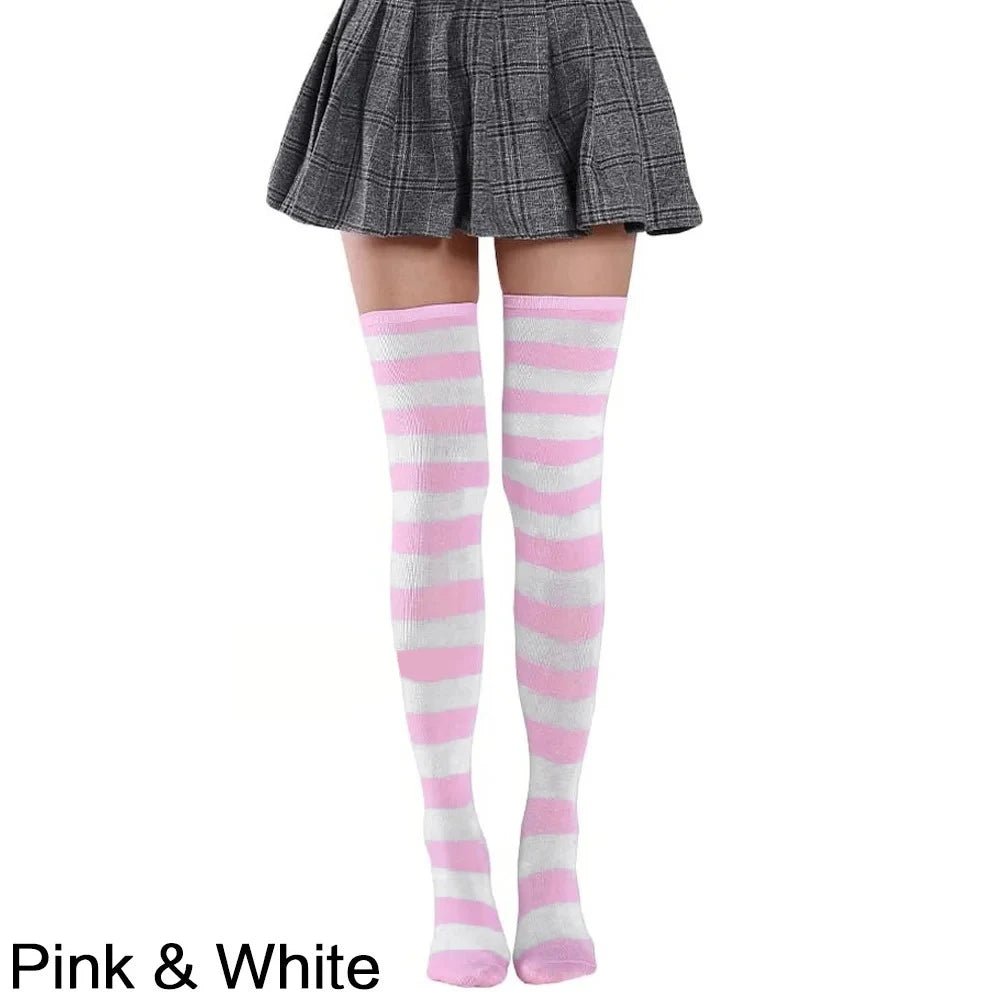 Women Over Knee Thigh High Socks - 5 Colours - lily supply