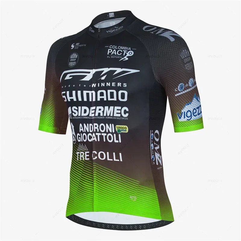 Men's Cycling Jersey & 19D Bib Set – Short Maillot Culotte Road Kit - lily supply