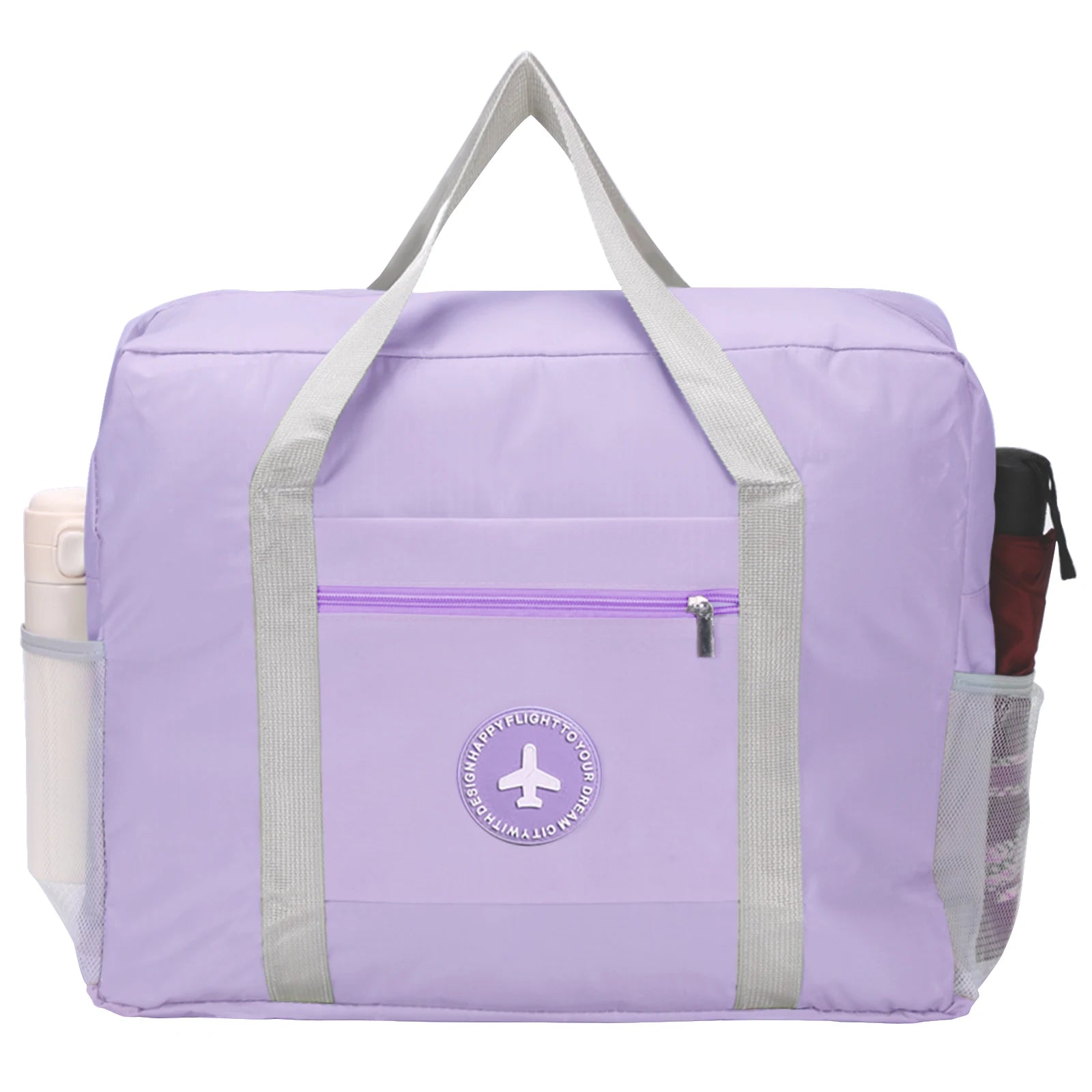 Travel Bag Foldable Duffle Bag for Women Men Carry On Tote Lightweight Sports Gym Tote Weekender Overnight Bag