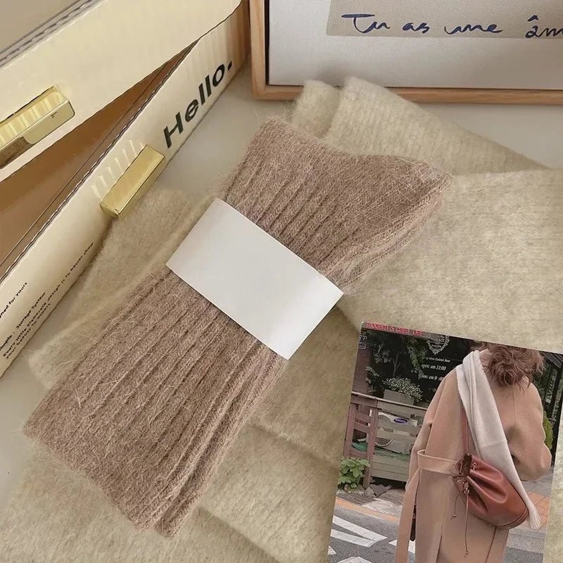 Women's Cashmere Wool Thermal Long Socks - Harajuku Style Winter Warm Sox - lily supply