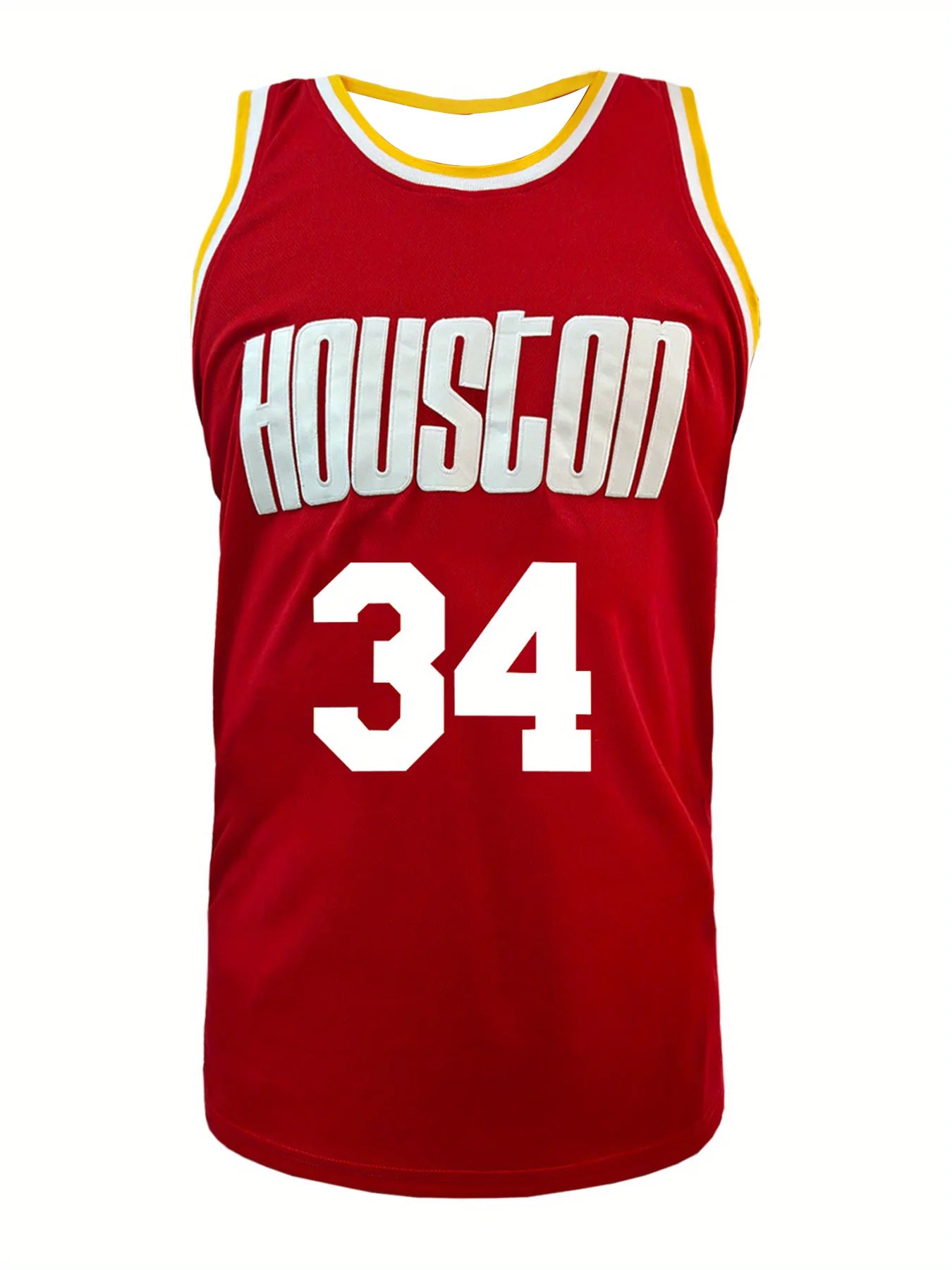 Men's 34 Red Basketball Jersey – Breathable Sleeveless Sport Vest - lily supply