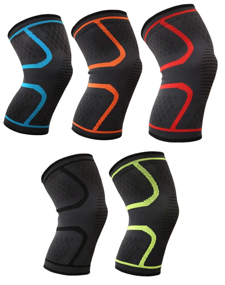 Knitted sports knee pads, running basketball, cycling fitness, anti slip, breathable nylon knee pads for men and women - lily supply