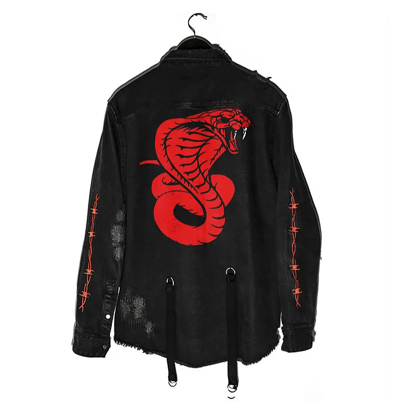 Men's Denim Motorcycle Sports Jacket - Fashion Casual Cotton Gym Outerwear
