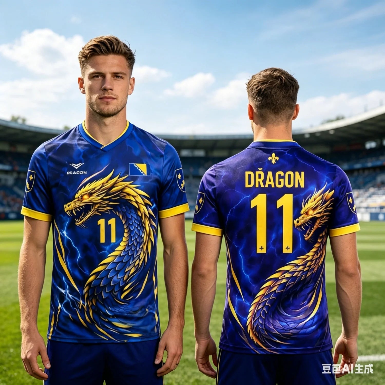 Bosnia & Herzegovina Football Jersey – Crew Neck Fan Shirt - lily supply