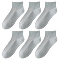 Women's 100% Cotton Short Sports Socks - 6 Pairs Breathable Mesh Low Top - lily supply
