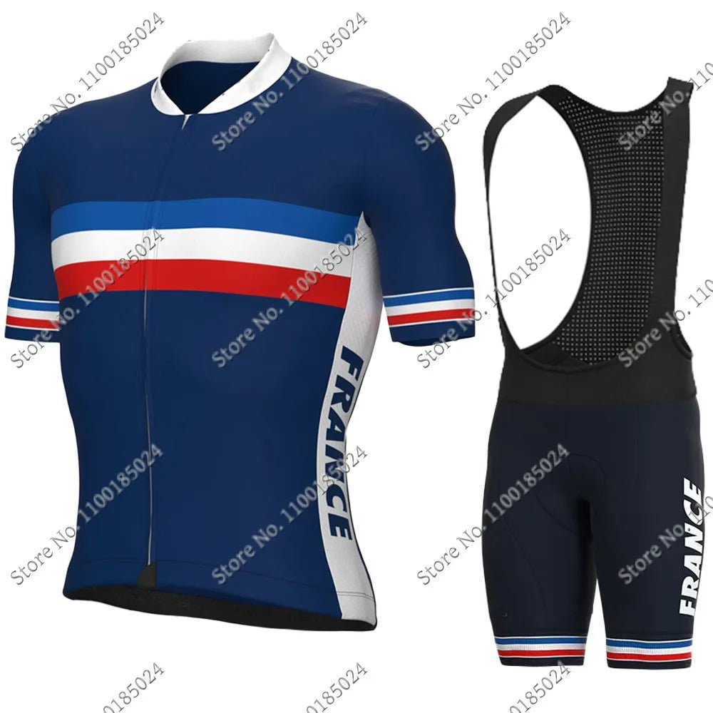 France National Team 2026 Cycling Jersey Set Summer Bicycle Clothing Road Bike Shirts Suit Bicycle Bib Shorts MTB Ropa Maillot - lily supply