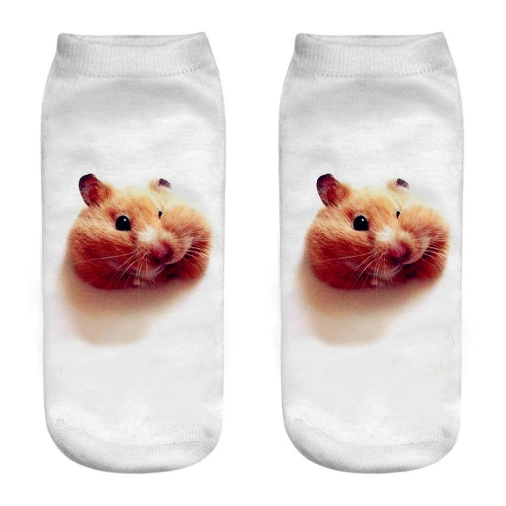 Women's 3D Animal Print Kawaii Funny Socks – Novelty Casual Socks