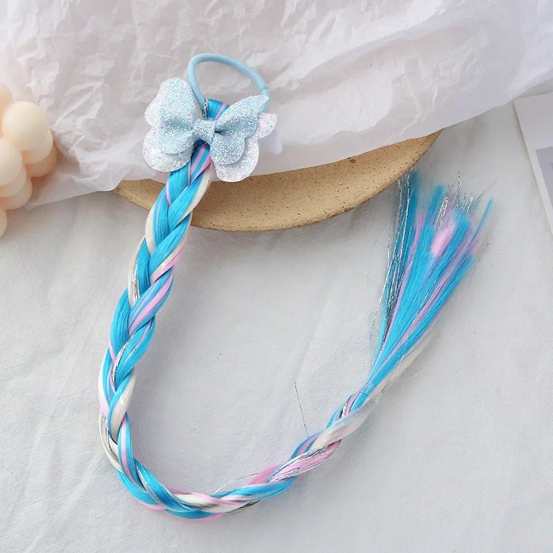 Girls Colourful Sequin Glitter Scrunchies - Elastic Pigtail Hair Rings - lily supply