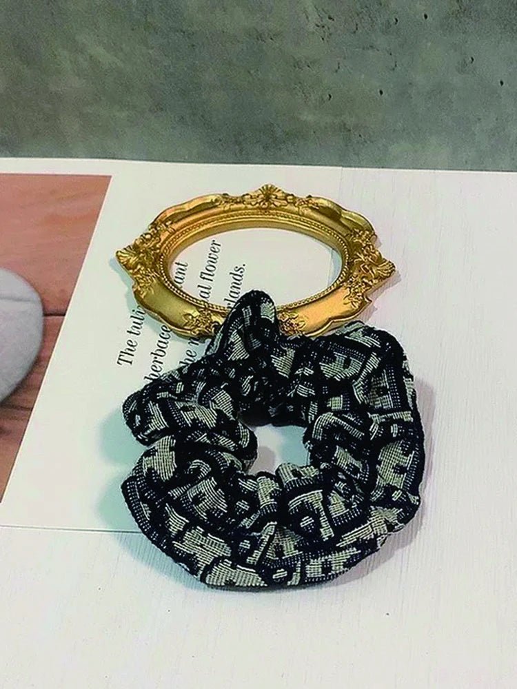 Classic Monogram Scrunchies - Luxury Hair Accessories - lily supply
