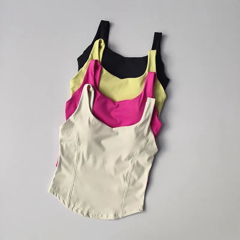Women Sexy Sports Bra Crop Tops Tube Top Bra Female Streetwear Sleeveless Camis Seamless Sport Lingerie Tee Crop Top Sports Vest - lily supply