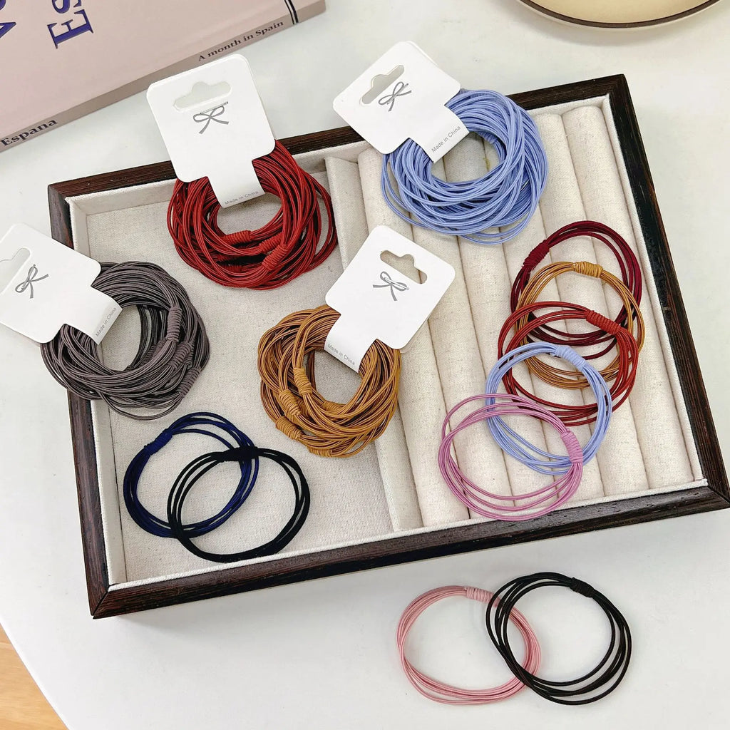 Women's High Elastic Multi - Strand Scrunchie Hair Rope - Basic Hair Accessories - lily supply