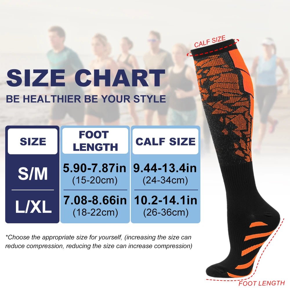 Sports Compression Calf Support Socks - Running Nurses Flight Pregnancy Athletic - lily supply