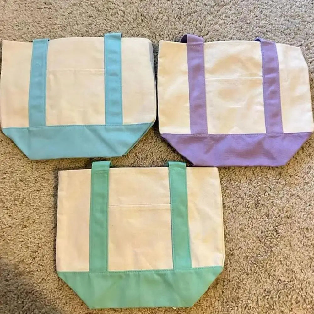 Canvas Reusable Grocery Tote Bag - Fashionable for Women Men Students
