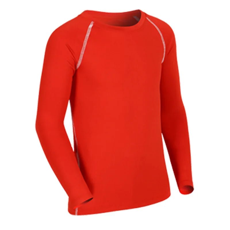 Kids Children Boy Girl Running Long T Shirt Fitness Sport Basketball Football Gym Sportswear Soccer Hiking Undershirt jerseys 6 - lily supply