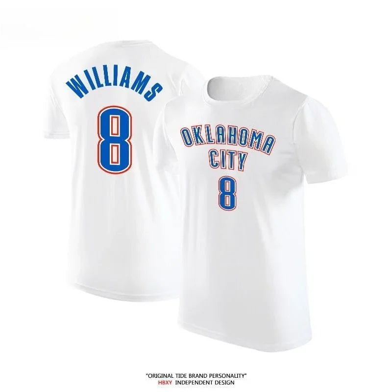 SGA, Williams & Holmgren Basketball Jersey – Casual Short Sleeve Fan Shirt - lily supply