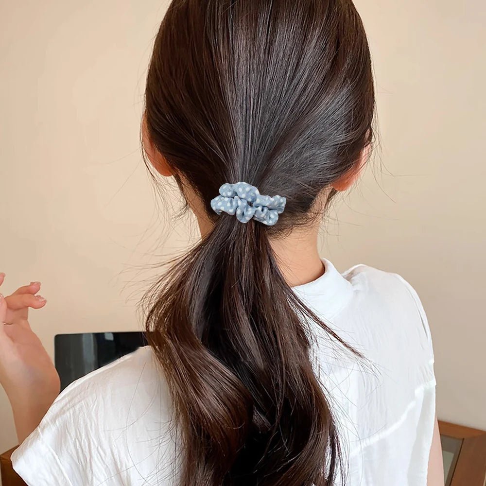 20pcs Random Colour Silk Hair Scrunchies - Cute Ponytail Holders for Girls - lily supply