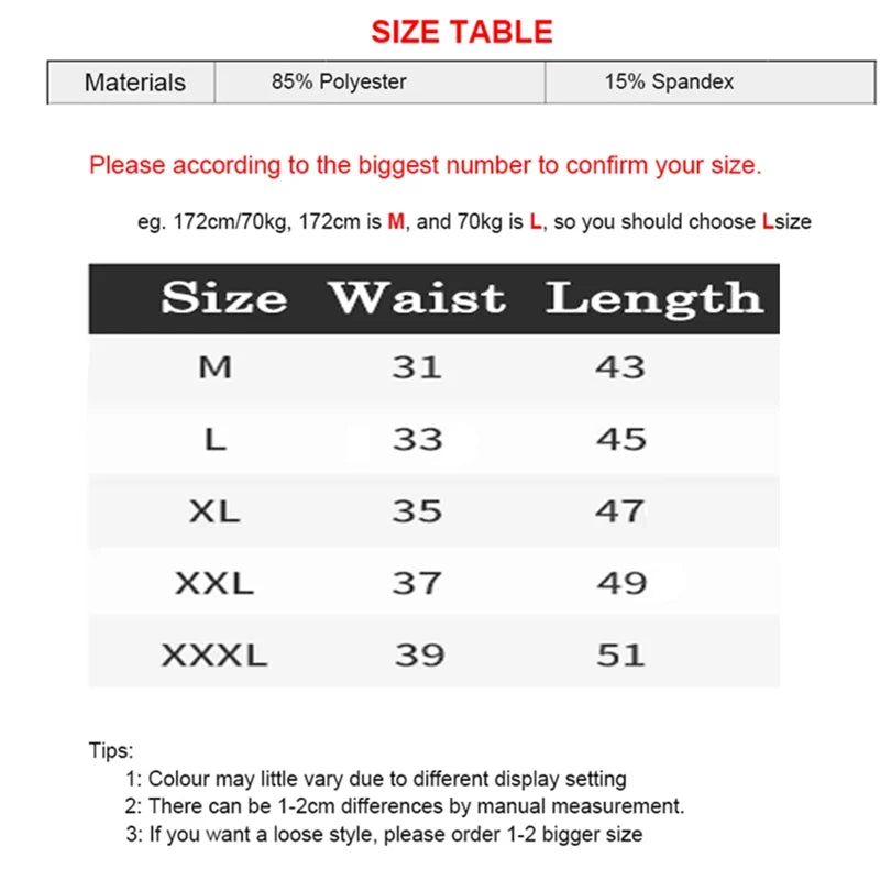 Men's Compression Running Shorts & Gym Tights – Quick Dry Sport Trunks