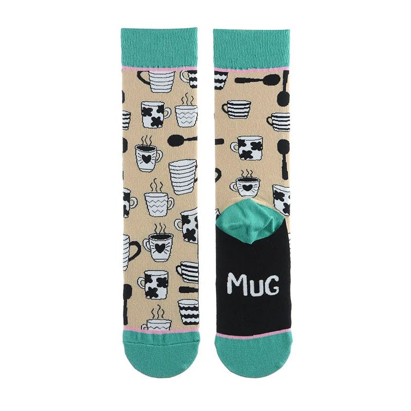 Women's Plant, Hedgehog & Sloth Print Socks – Trendy Casual Socks - lily supply