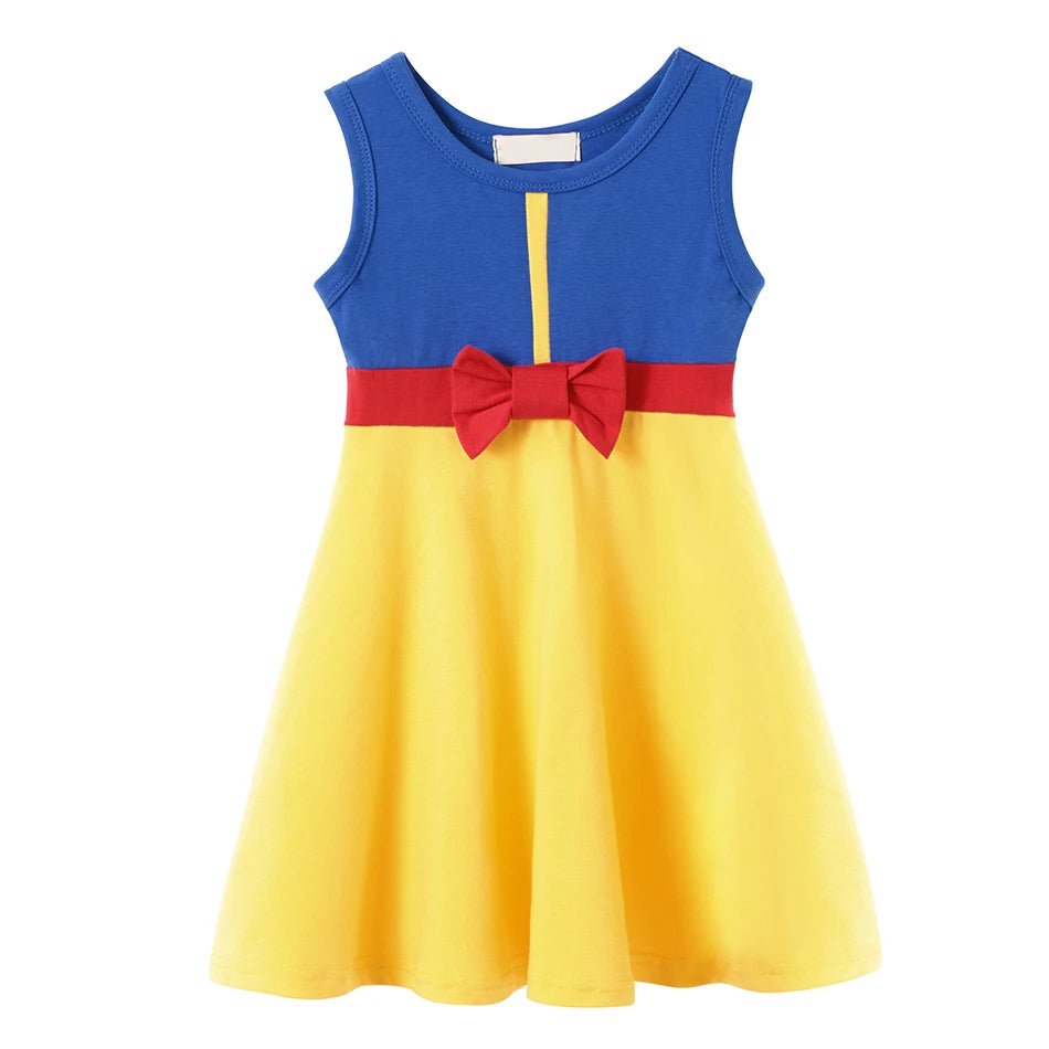 Children's Casual Dress for Girls Mermaid Rapunzel Dress One - Shoulder Sling Short Sleeve Princess Costume Summer Casual Vest - lily supply