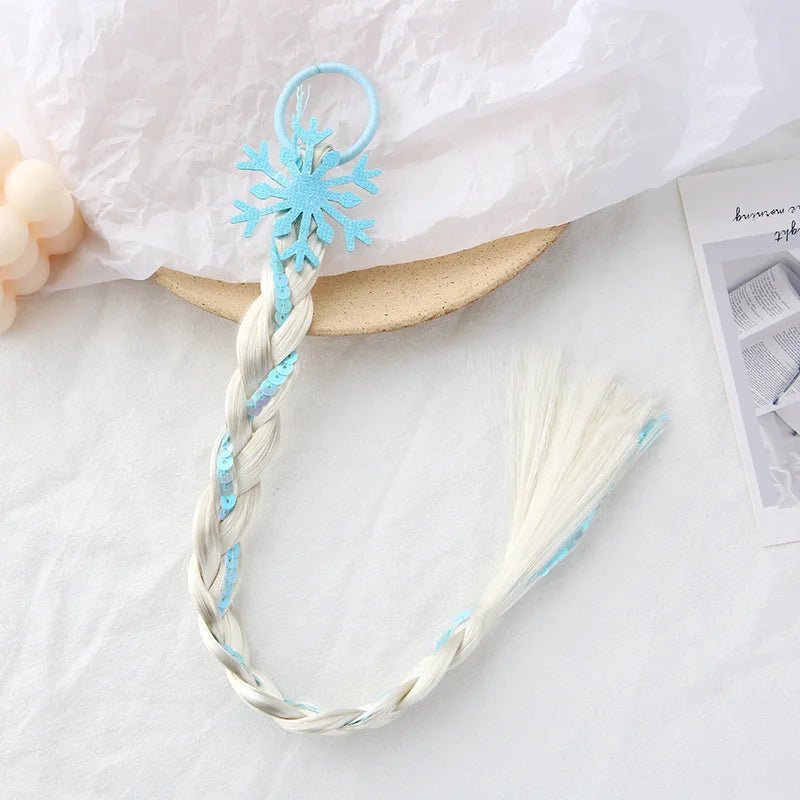 Girls Colourful Sequin Glitter Scrunchies - Elastic Pigtail Hair Rings - lily supply