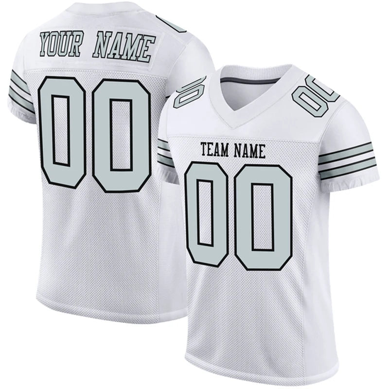 White Series Custom Football Jersey – Personalised Team Shirt - lily supply