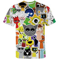 Girls Boys Sprunki Clothes Kids O - neck Short Sleeve Tees Toddler Cute Cartoon T-shirt Children's 3D Print Summer Casual T Shir - lily supply