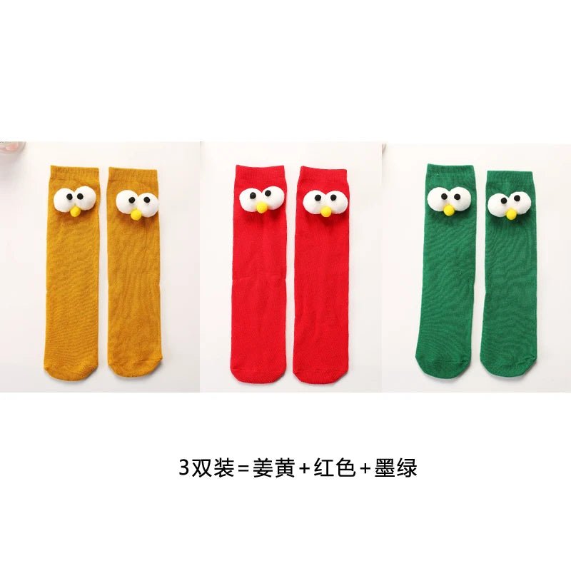 Women's 3D Eyes Funny Kawaii Socks - Harajuku Designer Cute Happy Gift Socks - lily supply