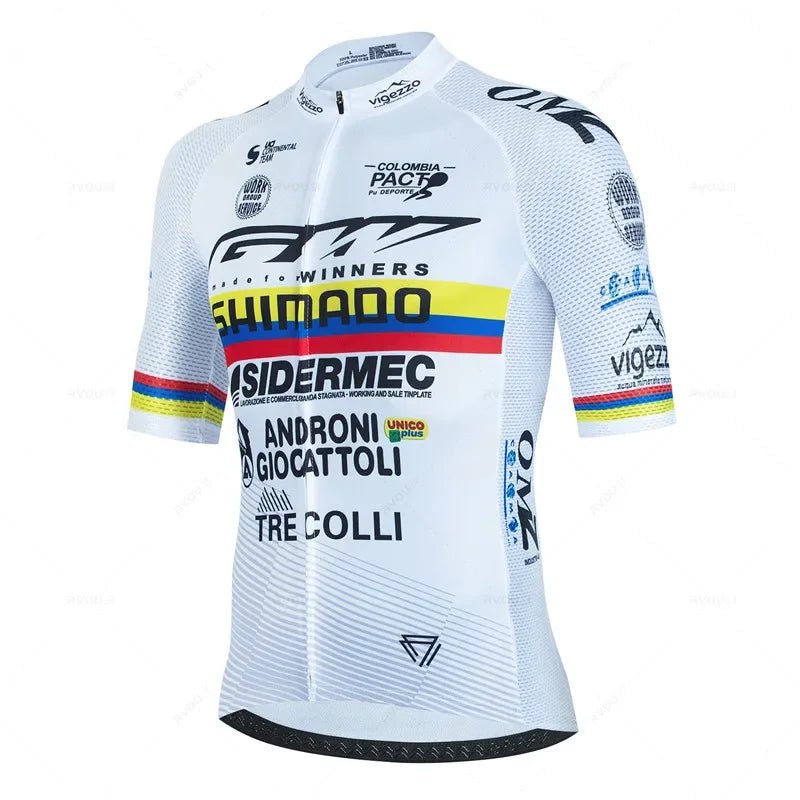 Men's Cycling Jersey & 19D Bib Set – Short Maillot Culotte Road Kit - lily supply