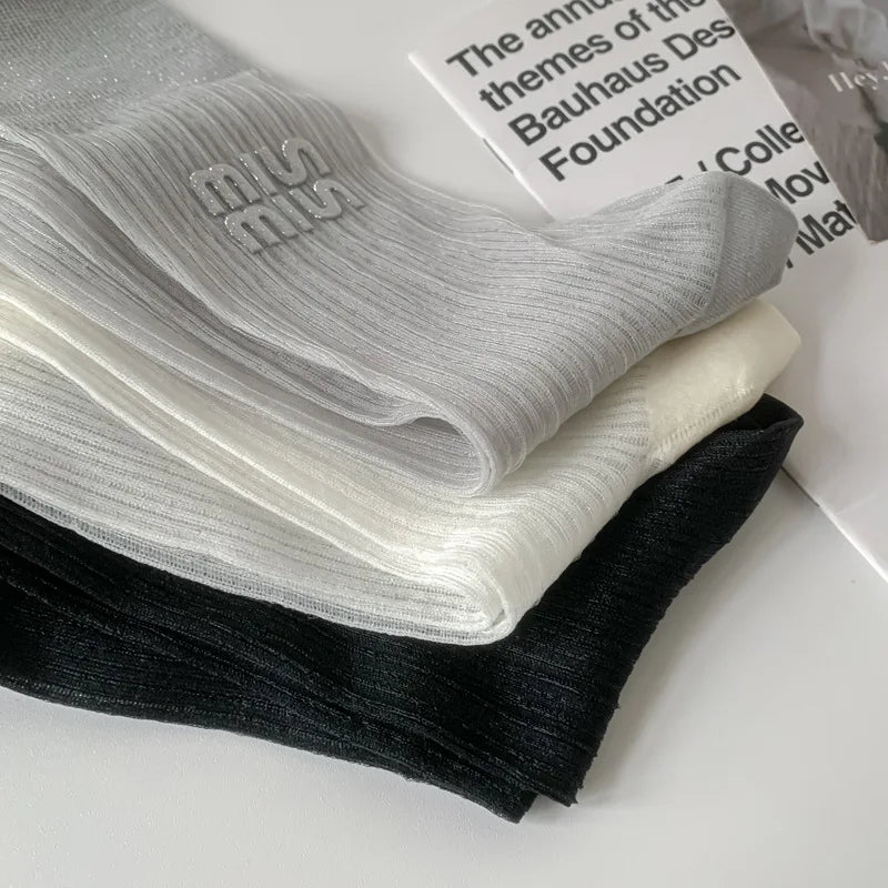 Women's Ballet Lace Glass Wire Transparent Socks – Sheer Ankle Socks - lily supply