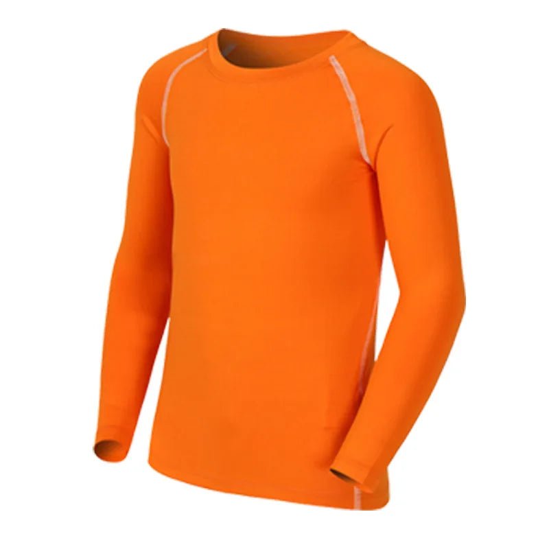 Kids Children Boy Girl Running Long T Shirt Fitness Sport Basketball Football Gym Sportswear Soccer Hiking Undershirt jerseys 6 - lily supply