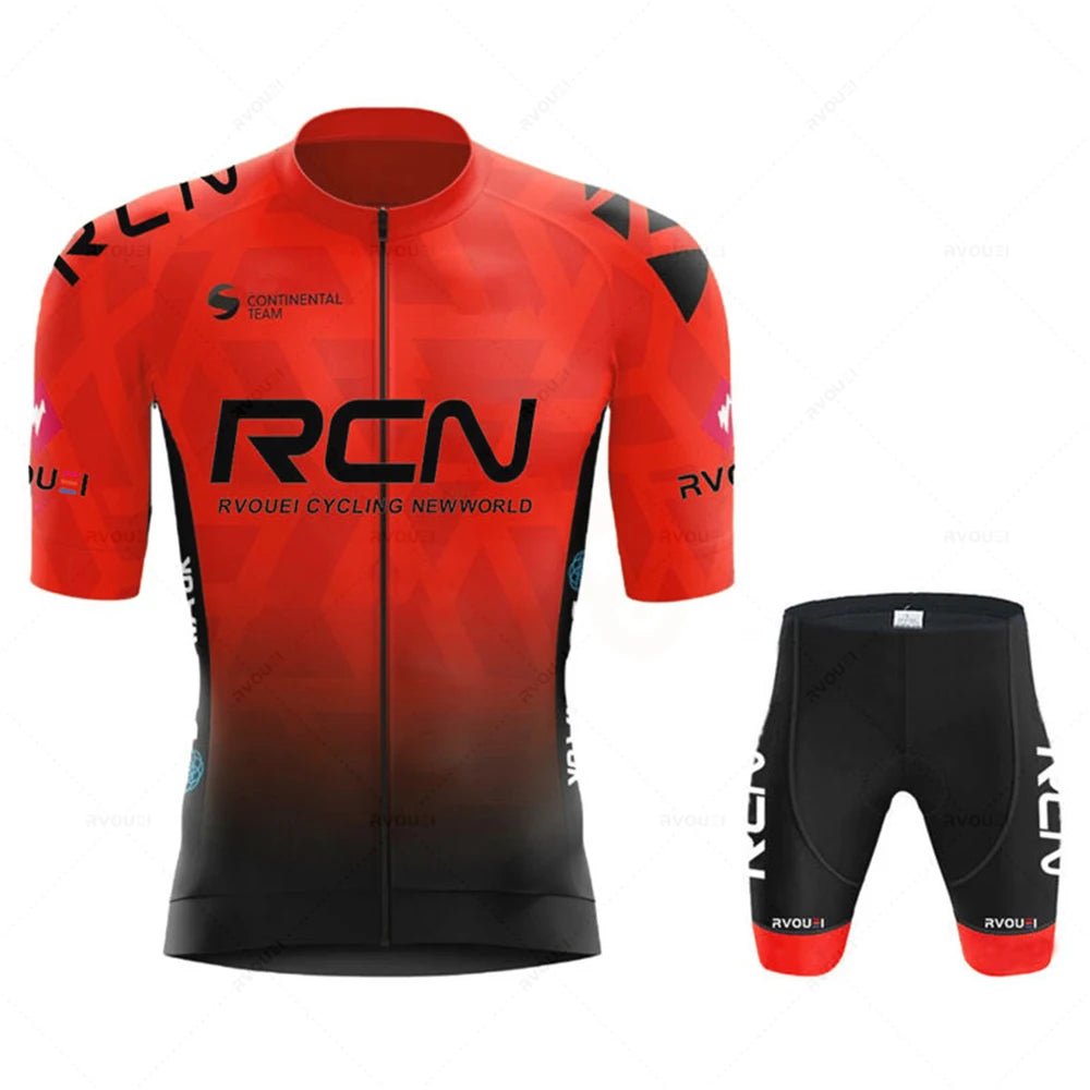 2025 RCN Team Cycling Jersey Set Summer Breathable Road Bicycle Suit Riding Uniform Bike MTB Clothing New Sports Cycling Kits - lily supply