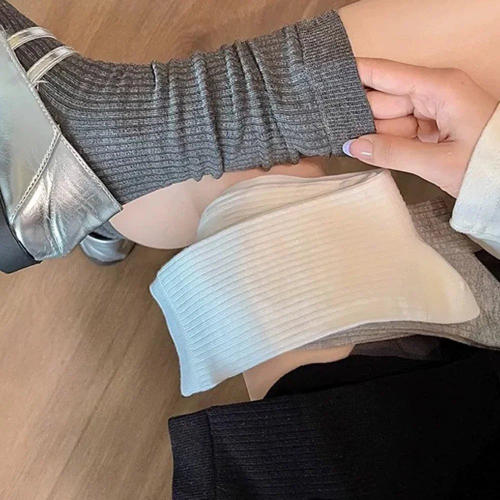Women's Korean Stripe Pile Long Winter Socks – Warm Knee High Socks - lily supply