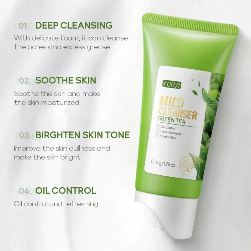 Vitamin C Facial Cleanser Skin Deep Cleansing Moisturizing Blackhead Removal skincare Face Wash Foam Face Cleanser Skin Care - lily supply