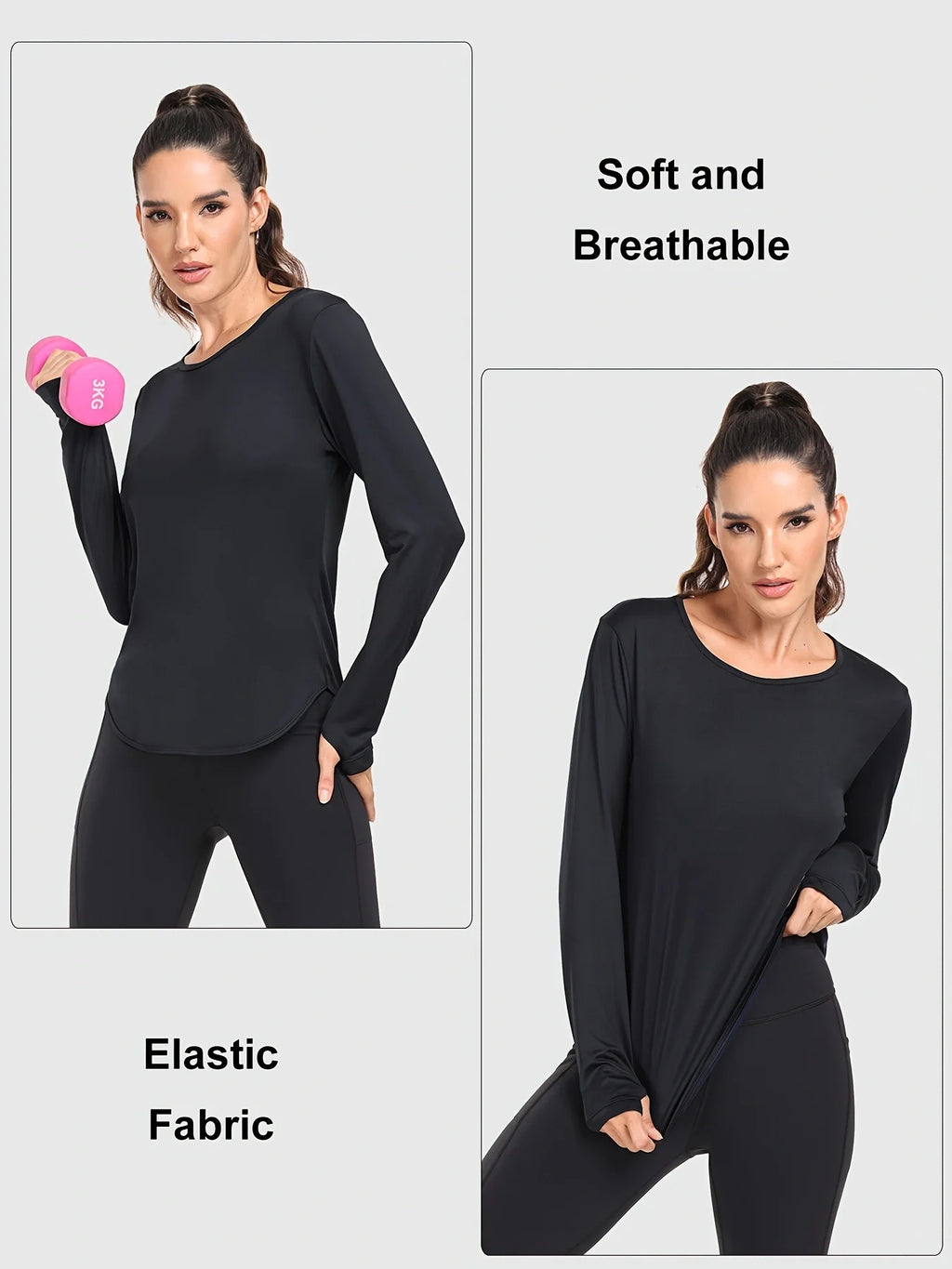 Women T-Shirts Sun Protection Sports Long Sleeves UV Protection Loose Breathable Running Yoga Clothes Fitness - lily supply