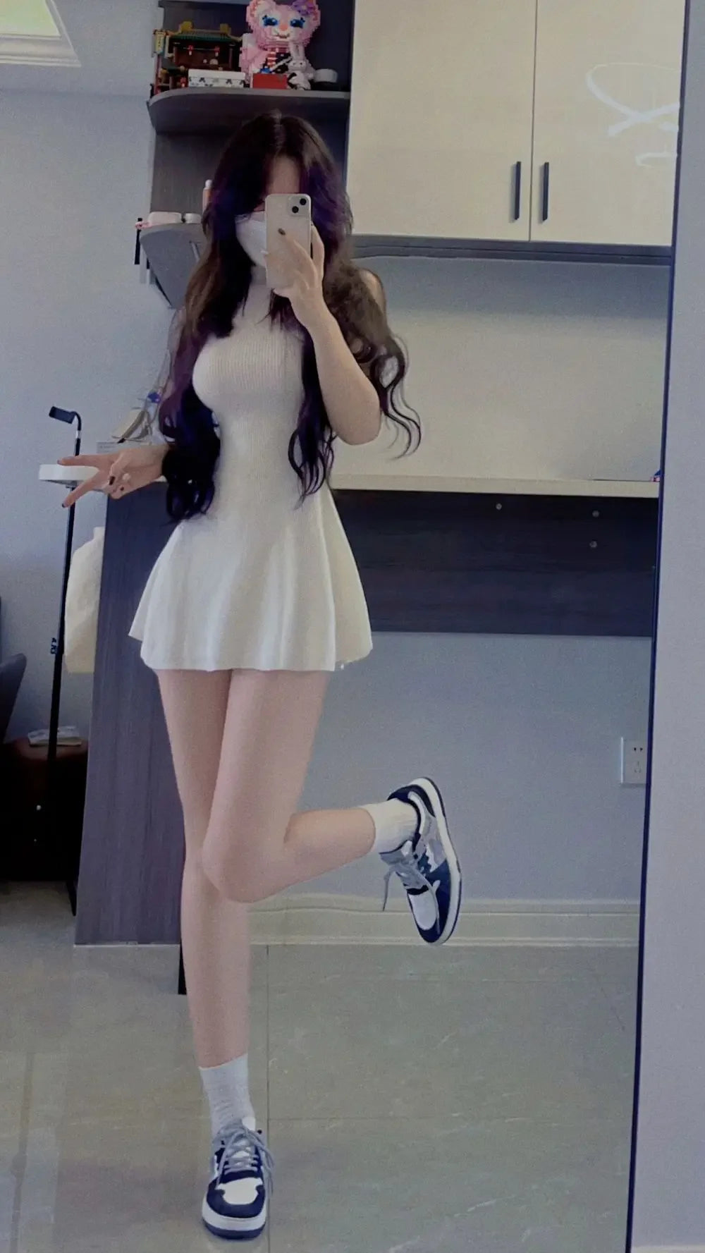 Women's Sleeveless Knit Bodycon Mini Dress