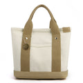 Canvas Tote Bag - Portable Large Capacity Lunch Bento Bucket Handbag