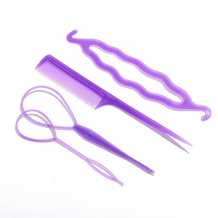 Hair Scrunchie Set - Ball Head Curler Pull Pin Braid Tool 2/4pcs - lily supply