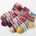 Women's Retro Ethnic Thickened Warm Mid Socks – Cosy Winter Socks - lily supply