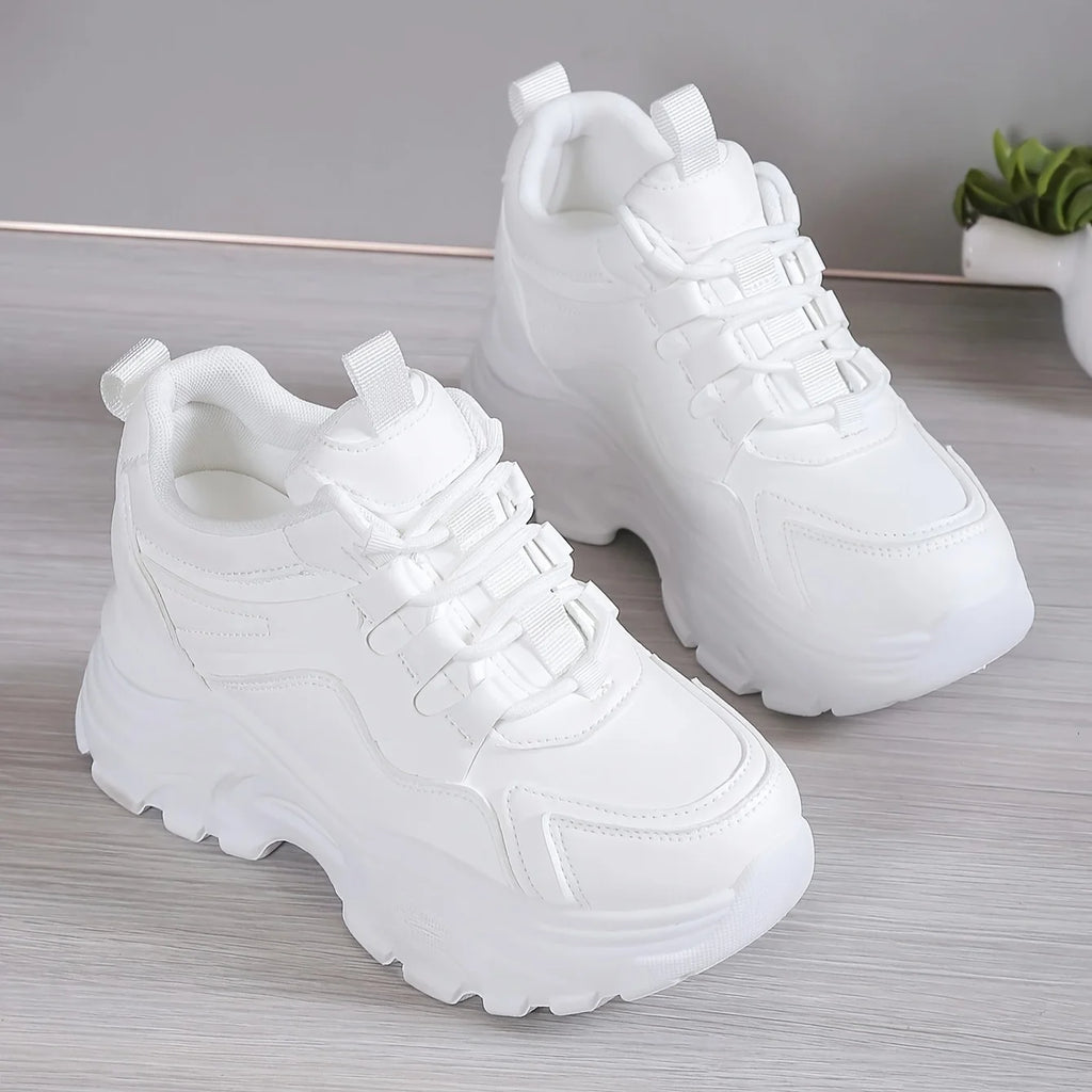 Women's Casual Sports Shoes - Elegant for All Seasons ,lightweight Comfortable Platform Sneaker,white Shoe All - match - lily supply