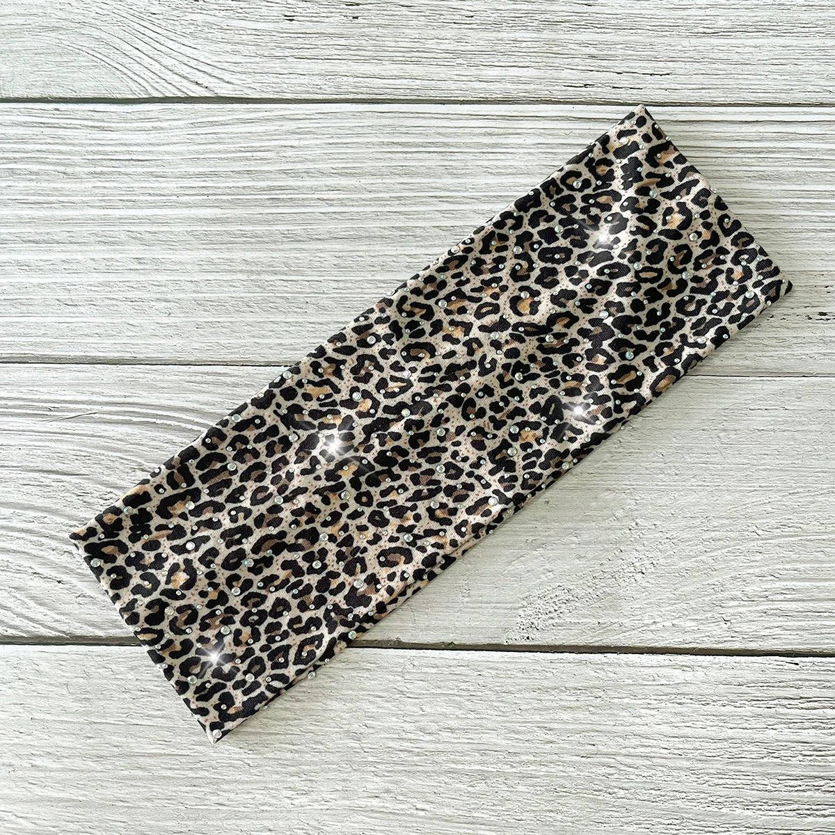 1pc Fashion Women Headband Rhinestone Leopard Printed Hairband Hair Accessories For Lady Girls Shopping Face Wash Turban Bandana - lily supply
