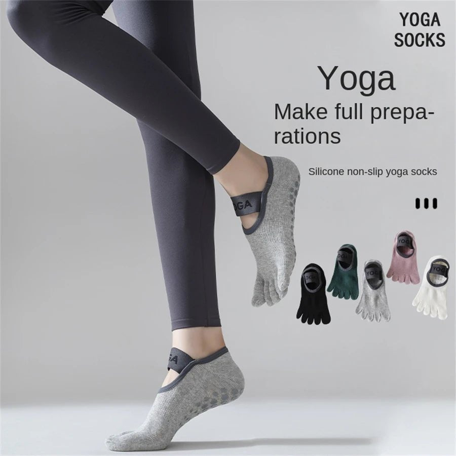 Women's Anti - Slip Five Finger Yoga Socks – Toe Grip Socks - lily supply